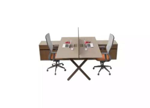 Großer Büro Arbeitstisch Büromöbel Bürotische Massivholz Möbel Tische