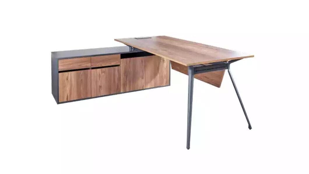 Holzmöbel Eckschreibtisch Cheftisch Schreibunterlage Büroarbeitsplatz