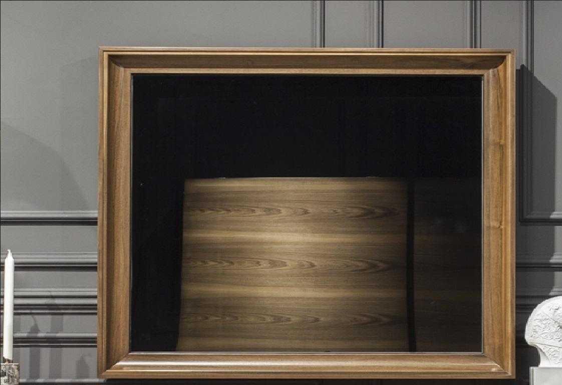 Spiegel Luxuriöse Wandspiegel im modernen Stil mit braunem Rahmen