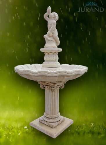 Springbrunnen Fontäne Zierbrunnen Garten Deko Brunnen Branco 212 cm Steinguss