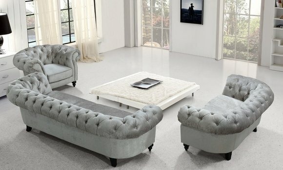 Chesterfield Big XXL Sofagarnitur Polster Set Couch Sofa Garnitur 5+4+1