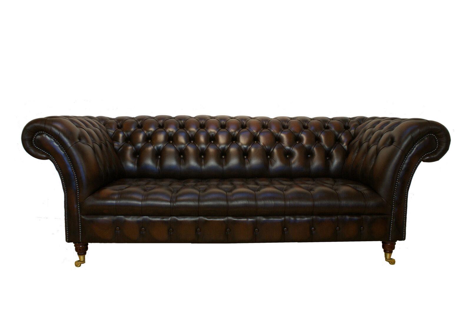 Chesterfield Design Luxus Polster Sofa Couch Sitz Garnitur Leder Textil Neu