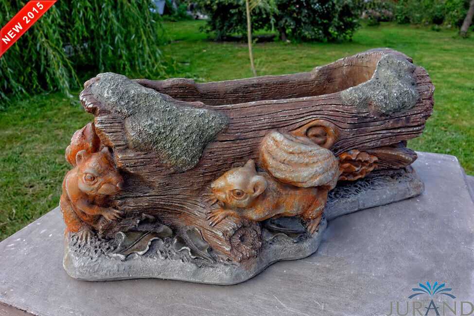 Massiver Pflanzgefäß Blumenkasten Pflanztrog Blumentopf aus Steinguss 2019