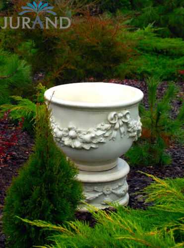 Pflanzgefäß Blumenkasten Pflanztrog Blumentopf Kübel Topf Stein Garten Deko 2036