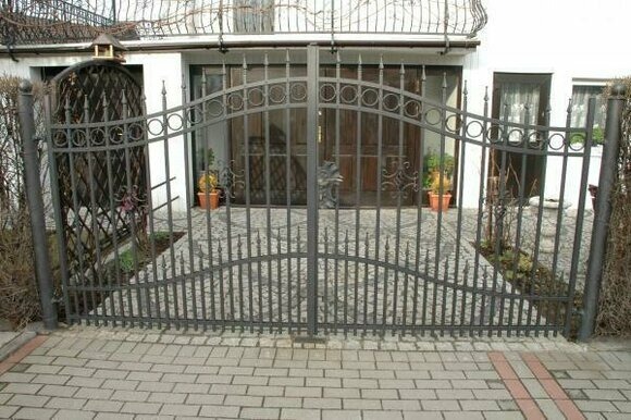 Flügel Tore Handarbeit Zaun Rustikales Tor Maßanfertigung Flügeltor Modell 053