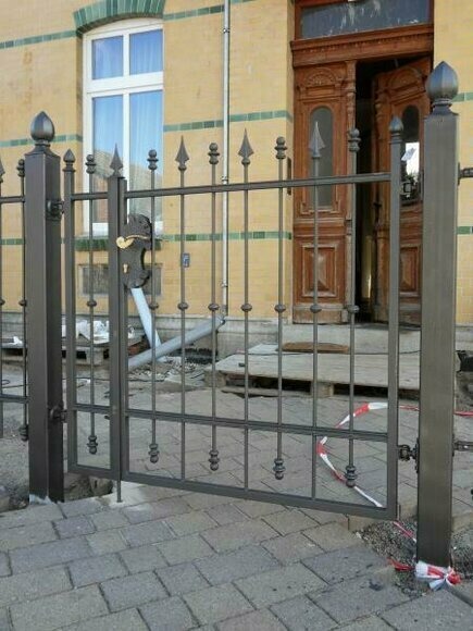 Garten Pforte Haus Tor Eingangs Tür Schmiedeeisen Maßanfertigung Eisen Tore M365