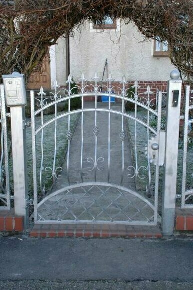Garten Pforte Haus Tor Eingangs Tür Schmiedeeisen Maßanfertigung Eisen Tore M280