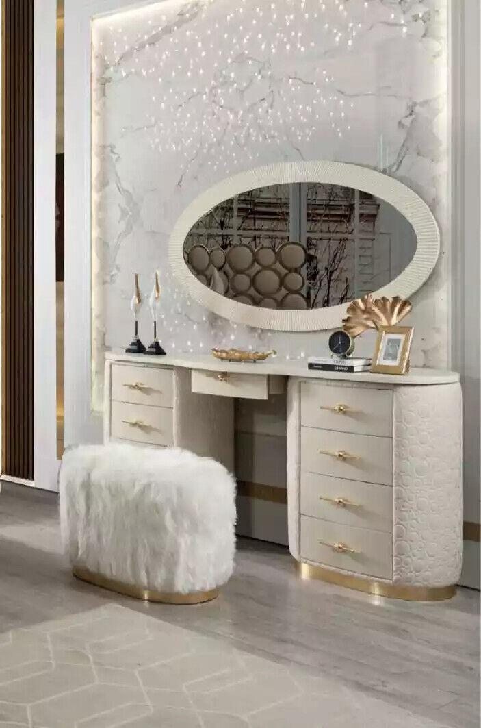 Schminktisch Set Konsole Spiegel Schlafzimmer Möbel Design Hocker