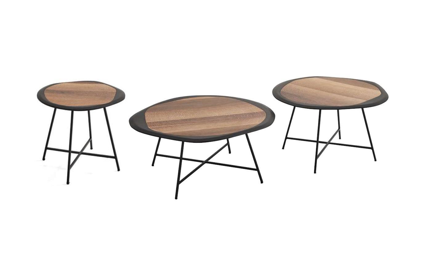 Couchtische Beistelltische Runder Tische Schwarz Italienische Stil Neu