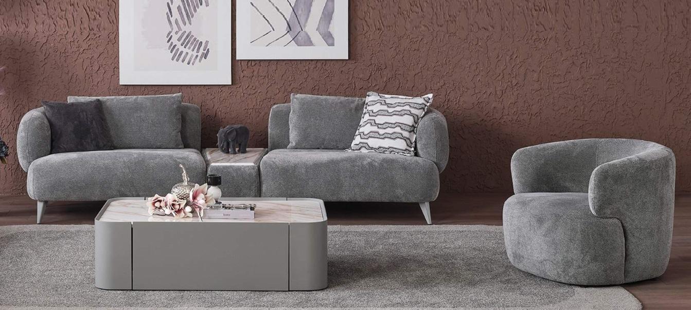 Luxus Wohnzimmer set 2tlg. Dreisitzer Sofa Sessel 3+1 Sofagarnitur Couchen