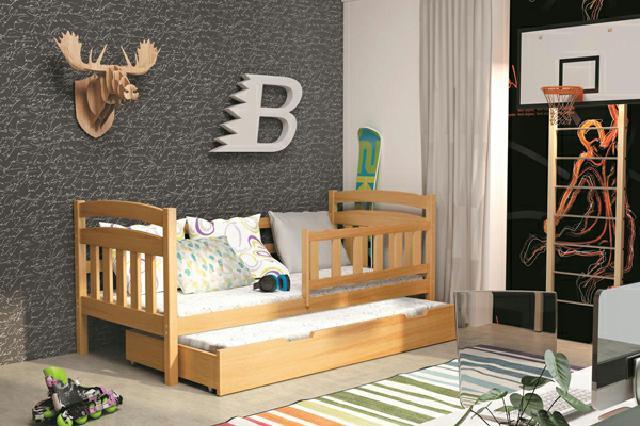 Kinderbett STOCKBETT BETT Massivholz DOPPELBETT Ausziehbett 2 Betten Neu KACPER2