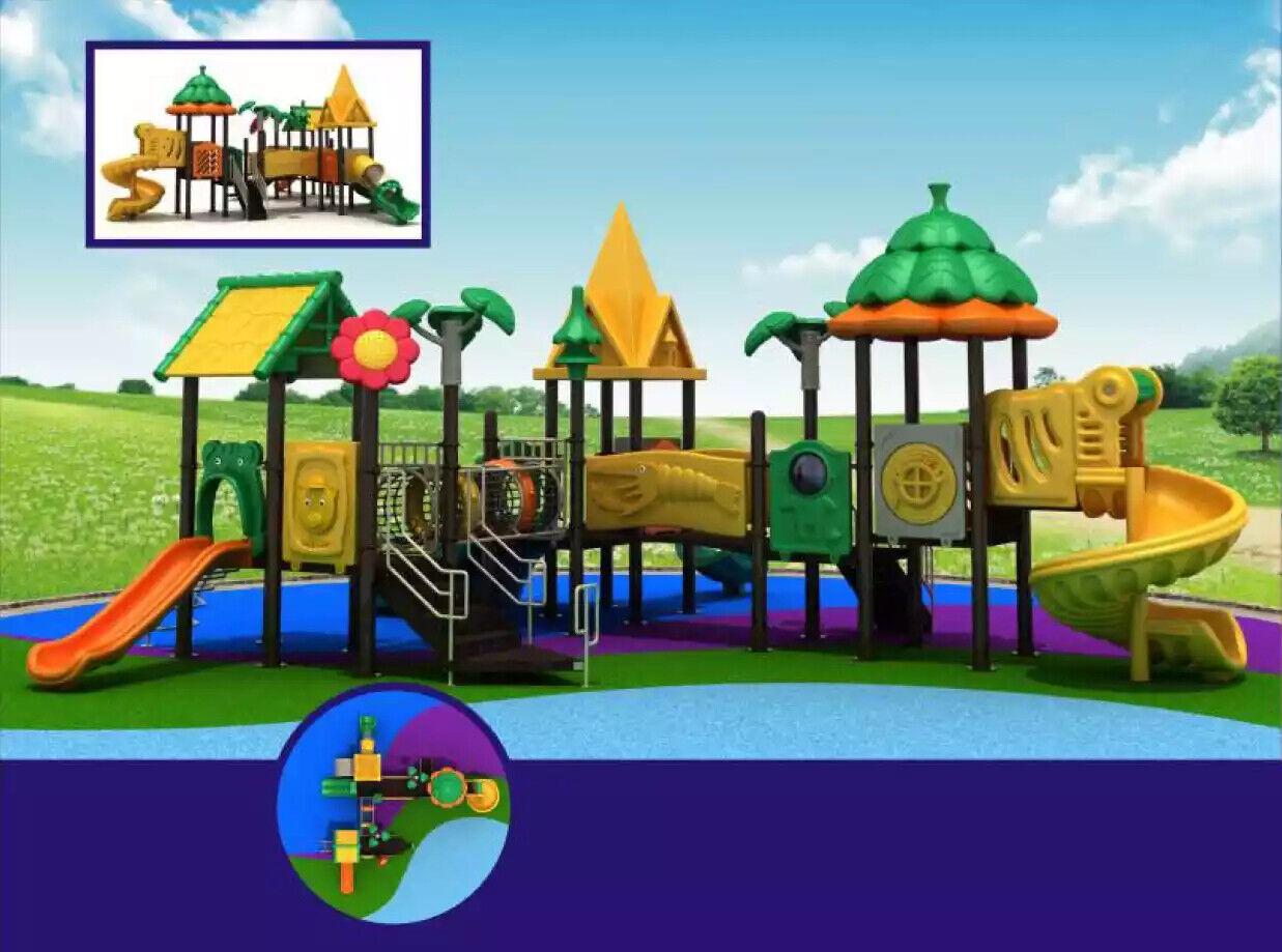 Kunststoff Spielturm mit Rutsche Kletterturm Outdoor Spielplatz Burg