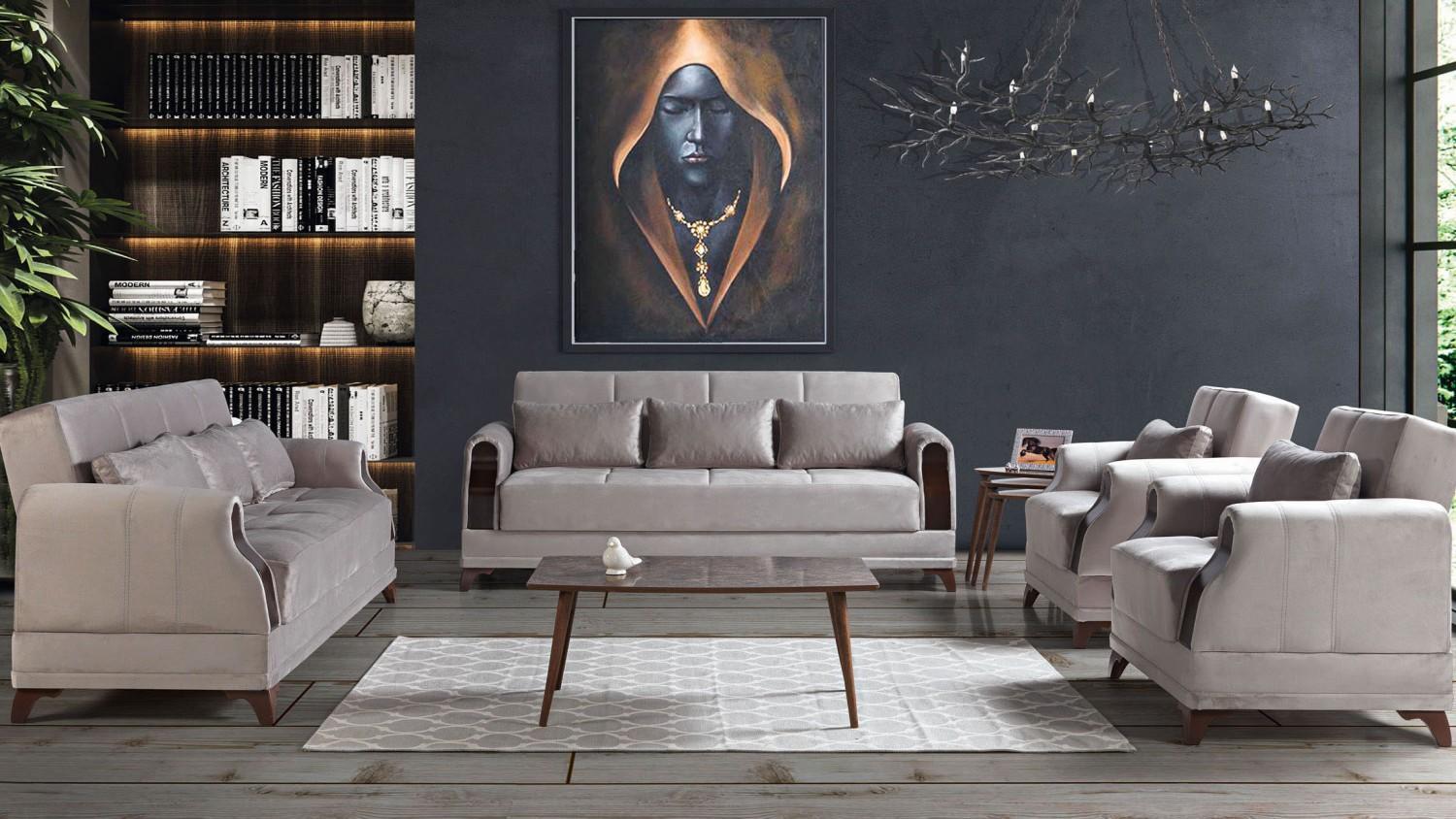 Sofagarnitur 3+2+1+1 Sitz Möbel Luxus Set Sofagarnitur Modern 4tlg Neu