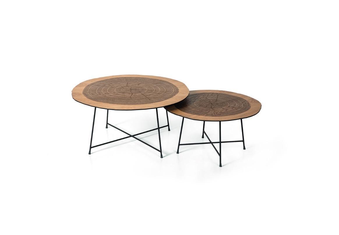 Couchtisch Holz braun Beistelltisch Designer Wohnzimmertisch Tische 2x Tisch