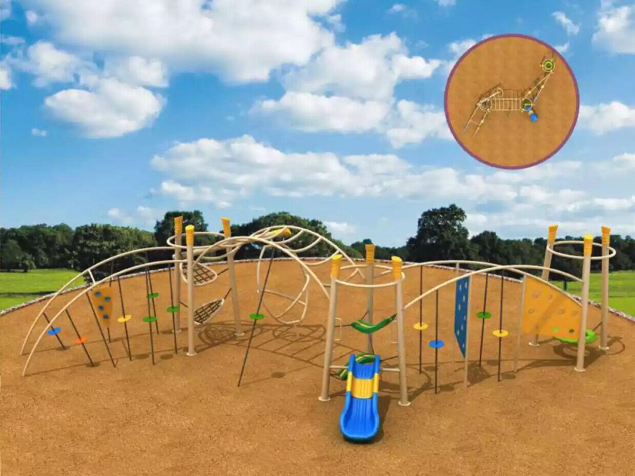 Sportplatz für Kinder Holz Kletterturm Outdoor mit Rutsche Neu