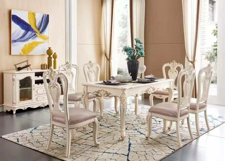 Esszimmer Set luxuriös Esstisch 6х Stühle klassische Möbel 7tlg neu