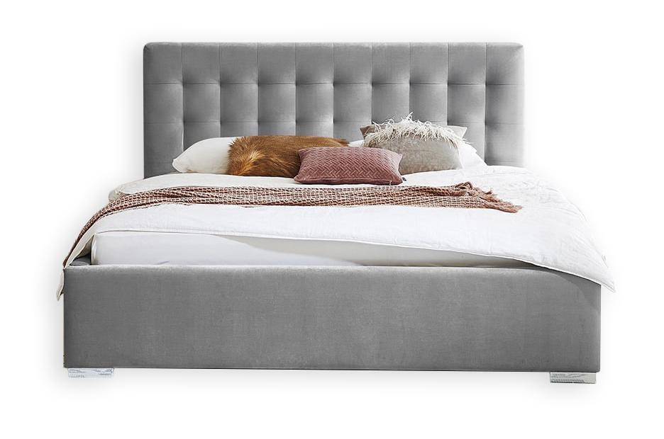 Holzmöbel doppeltes graues Schlafzimmer Design eleganter Stoff klassische Möbel-