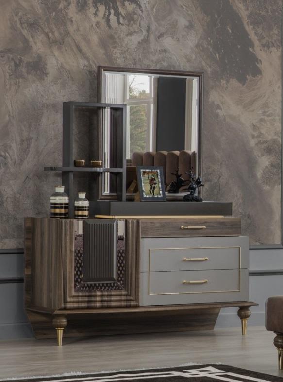 Schminktisch Konsolentisch Luxus Möbel Braun Design Holz Konsolen Neu