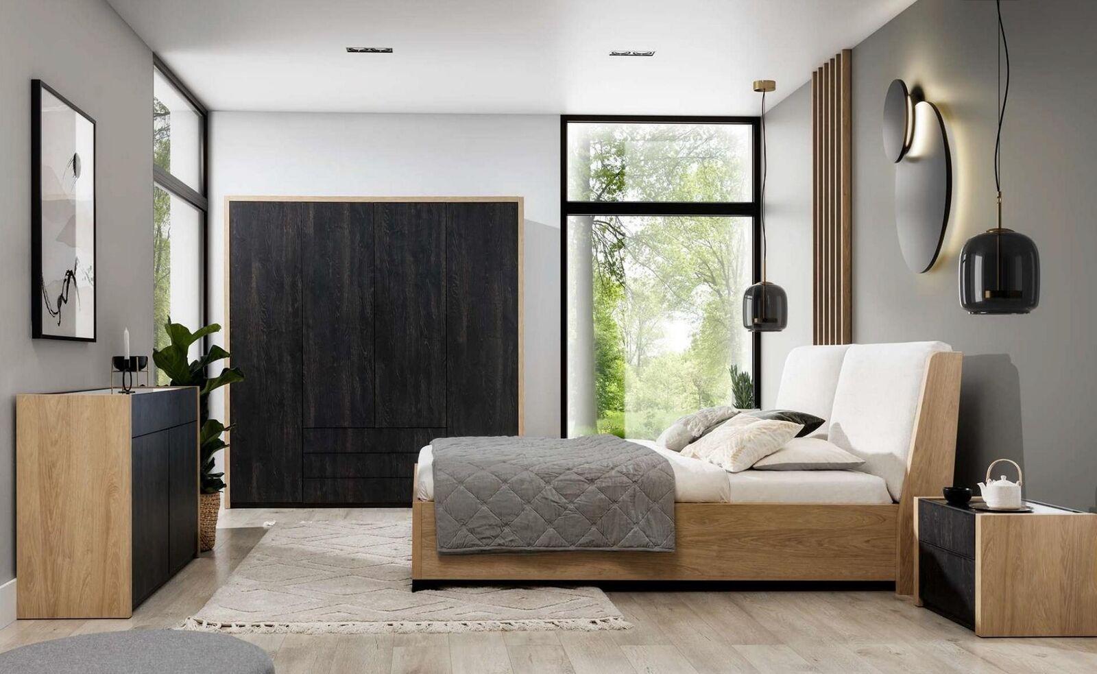 Kleiderschrank Schwarz Holz Schlafzimmer Design Modern Möbel Garderobenschrank