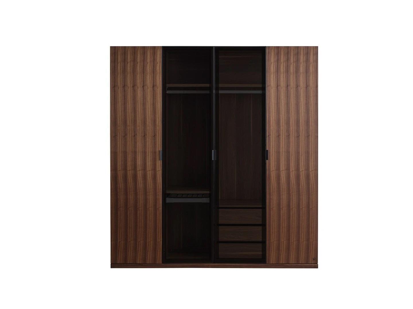 Modern Kleiderschrank Schlafzimmer Design Holzschrank Luxus Schrank Glastüren