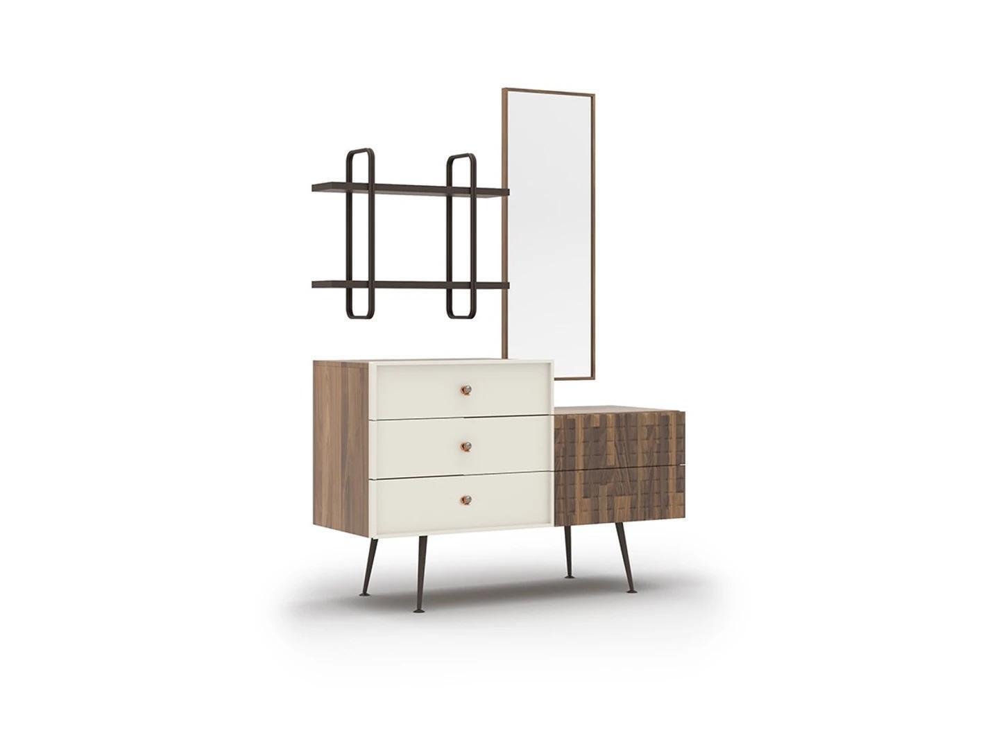 Schlafzimmer Modern Kommode mit Spiegel Holzschrank Design Neu