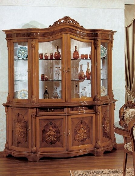 xxl Vitrinen Vitrine Echtholz Vitrine Sideboard italienische Möbelschränke neu