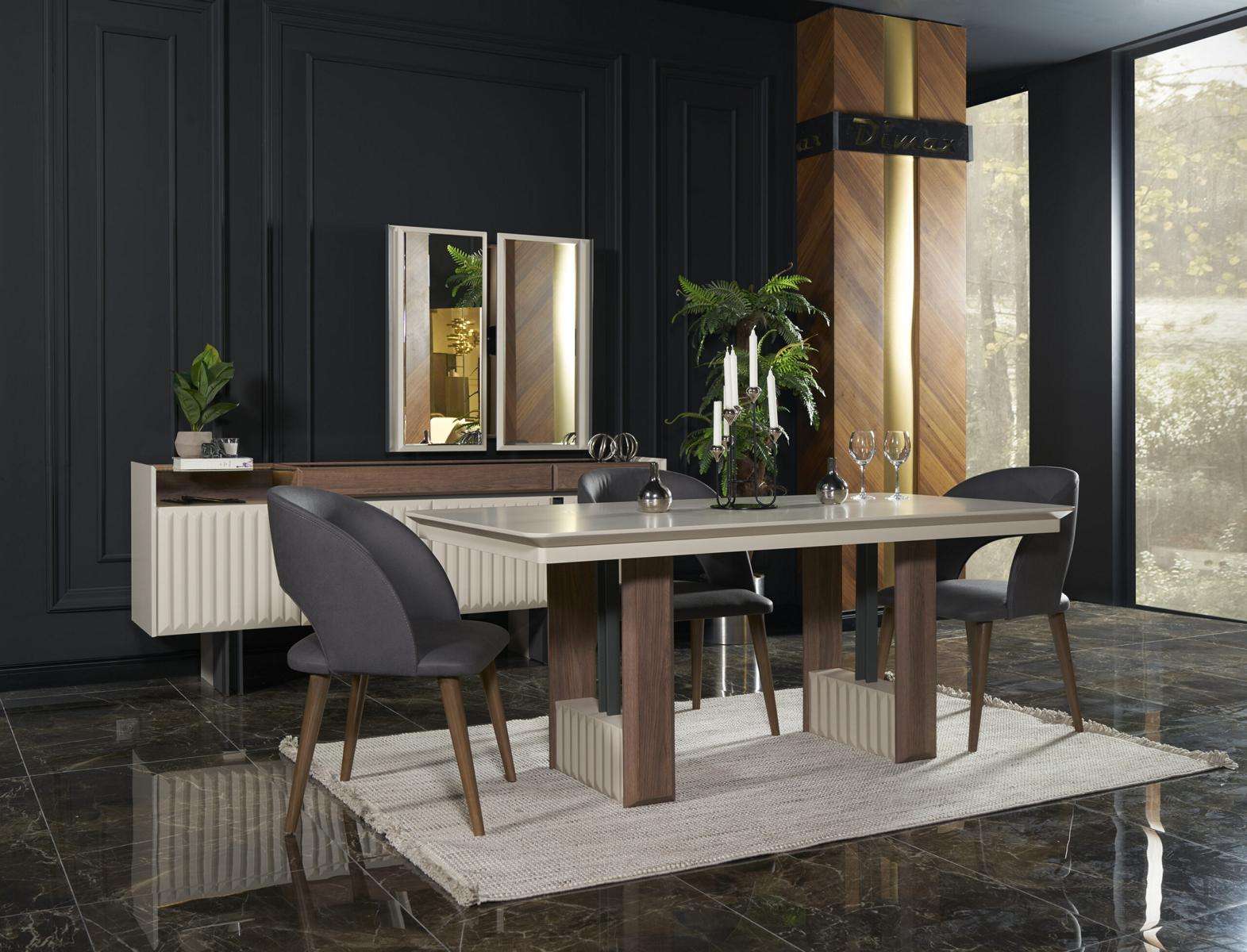 Garnitur Holz Möbel Sets Essgruppe Esszimmer Garnitur 4x Stuhl Set Stühle Neu