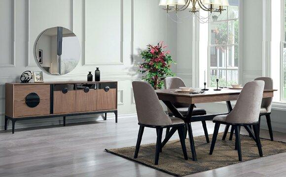 Luxus Esszimmer Set Esstisch Sideboard mit Spiegel Neu Komplett Modern Möbel