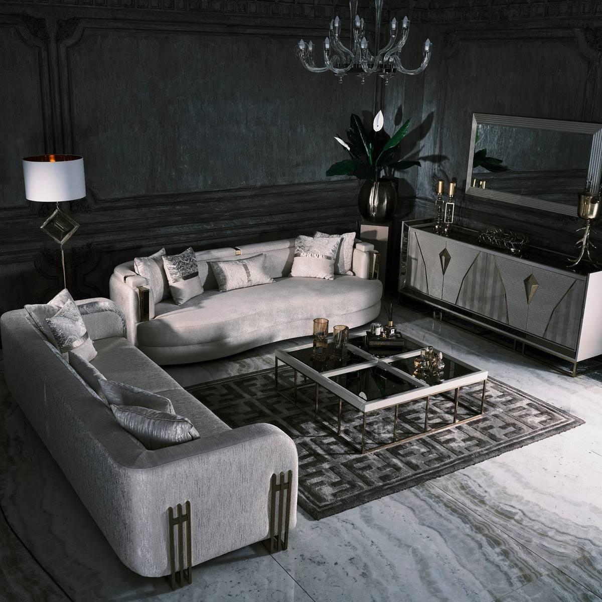 Wohnzimmer Komplette Couchgarnitur Dreisitzer Stoffsofa Set 6tlg Groß