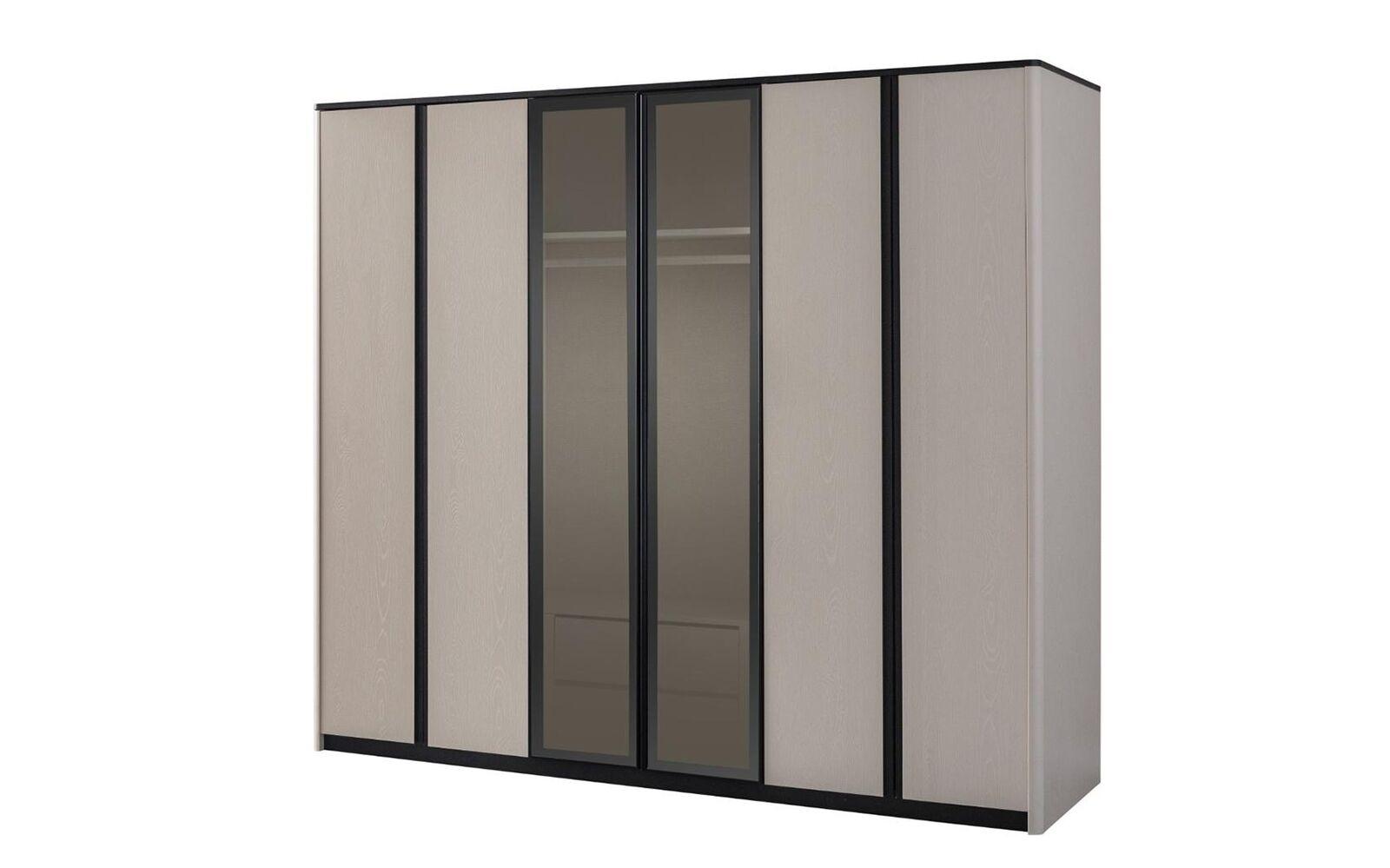 Schrank Kleiderschrank Garderobenschrank Moderne Holzschrank Grau
