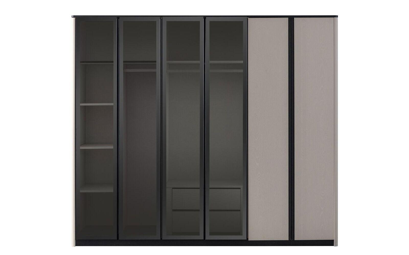 Holzschrank Schrank Kleiderschrank Garderobenschrank Moderne Grau