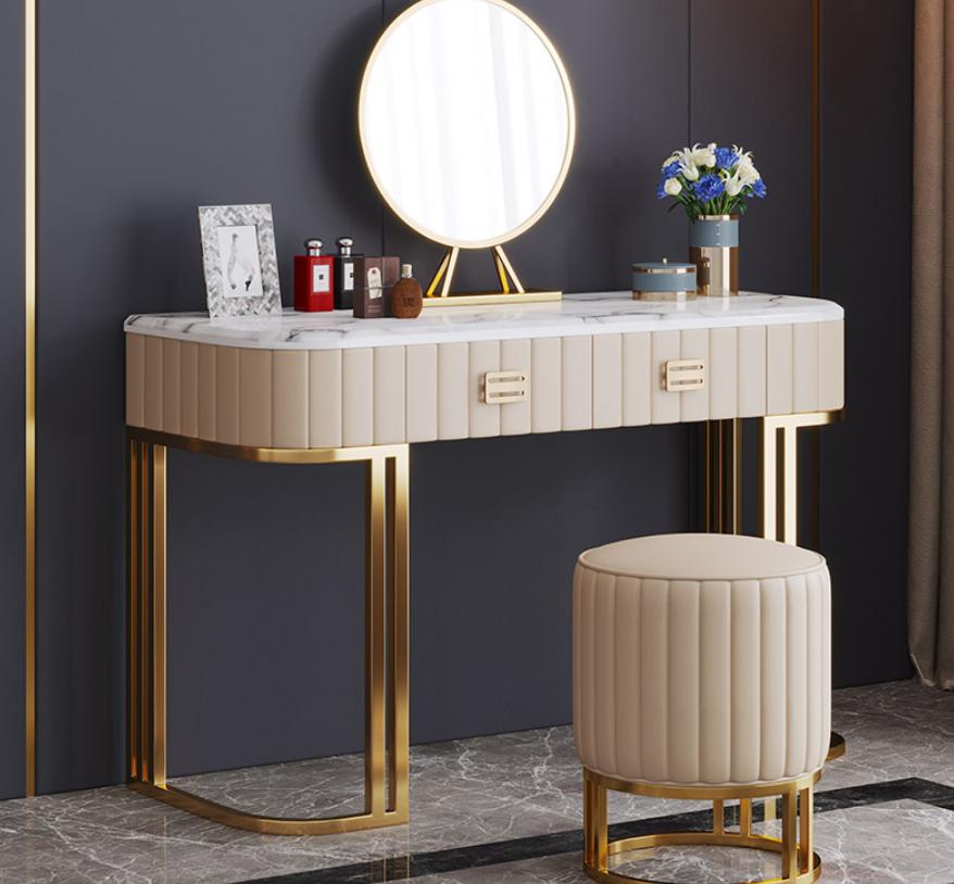 Designer Schminktisch Kosmetik Tisch Spiegel Konsolen Schlafzimmer Neu