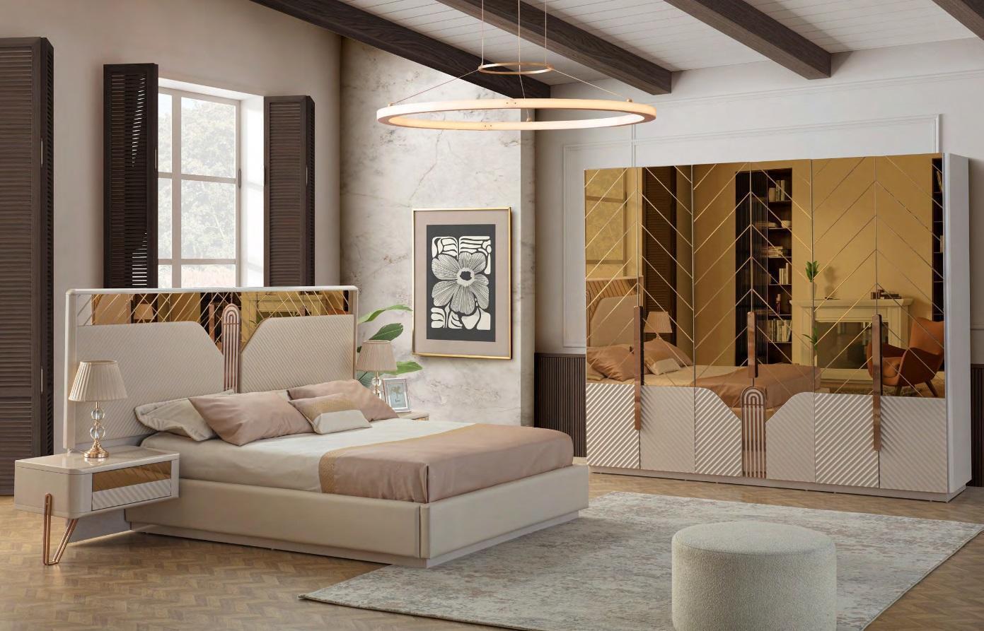 Moderne Weiße Schlafzimmer Garnitur Designer Kleiderschrank 4tlg Set