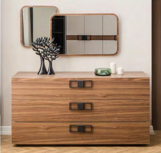 Moderne Braune Schlafzimmer Kommode Elegante Schubladenfächer Holz Möbel