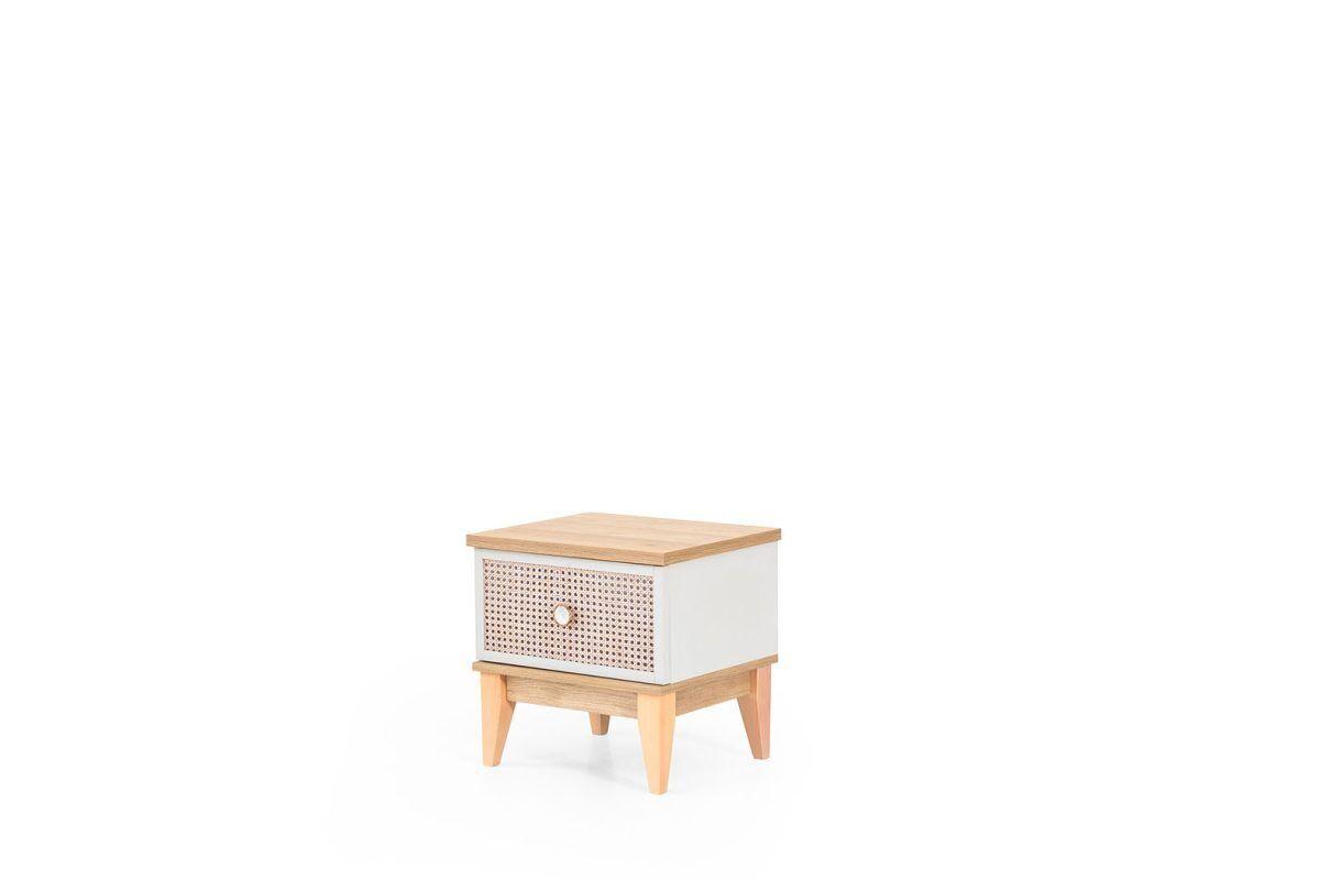 Weißer Nachttisch Luxuriöse Nachtkonsole Designer Schlafzimmer Möbel