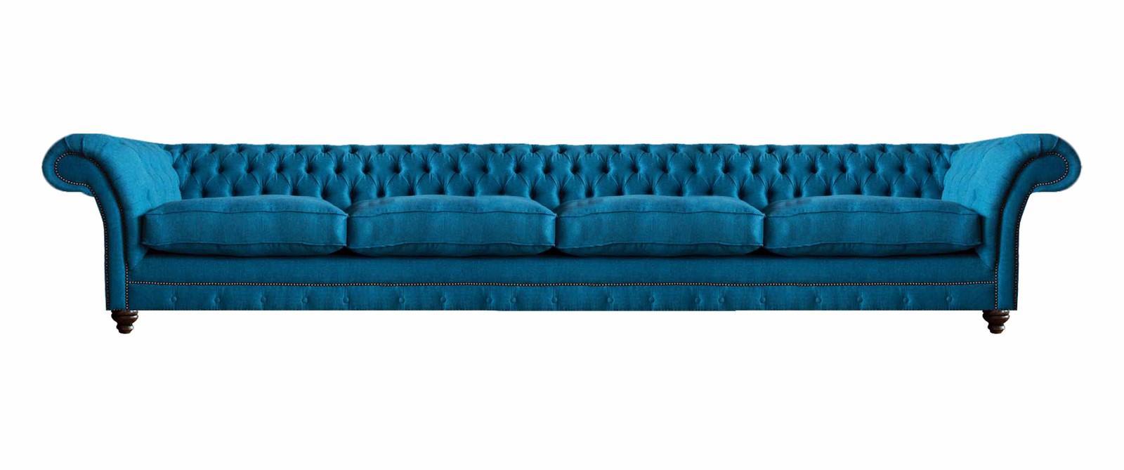 Sofa Viersitzer Couch Einrichtung Luxus Polstermöbel Textil Sitz Chesterfield