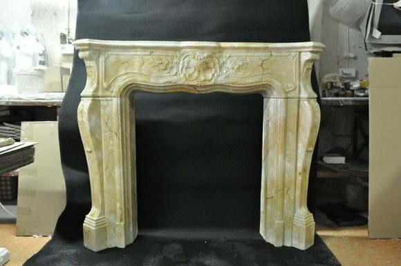 Kamin Ofen Verkleidung Umrandung Marmor Stil Dekoration Barock Klassische
