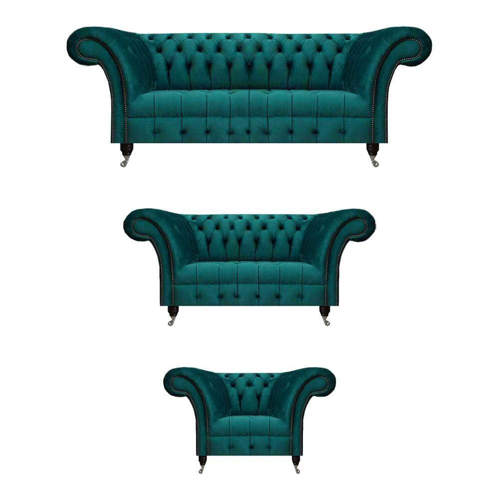 Sofagarnitur Couch Polster Chesterfield Design Sofa Set 3tlg Modern Komplett