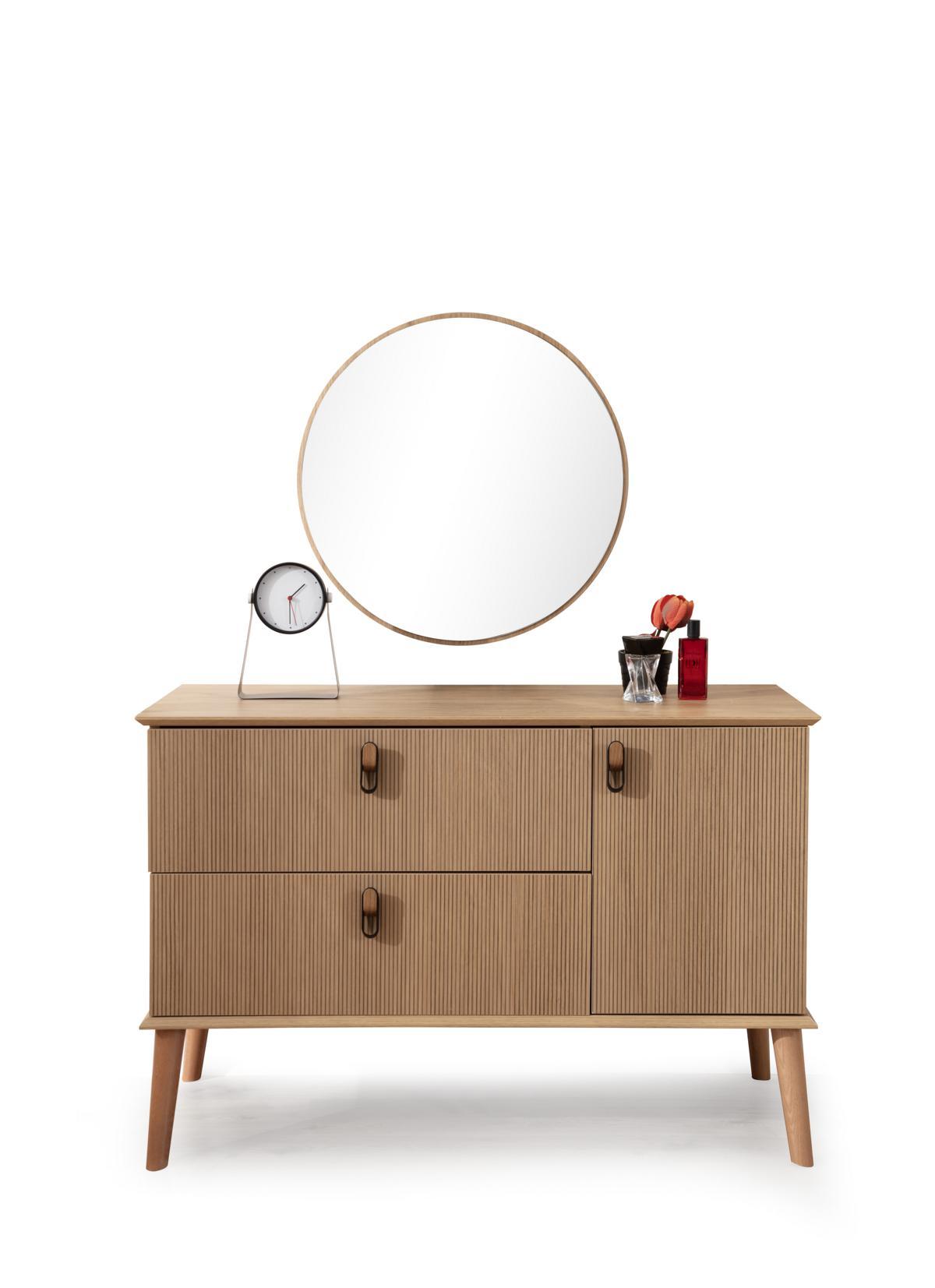 Ankleidezimmer-Möbel-Ensemble – elegantes Waschtisch-Set aus Holz