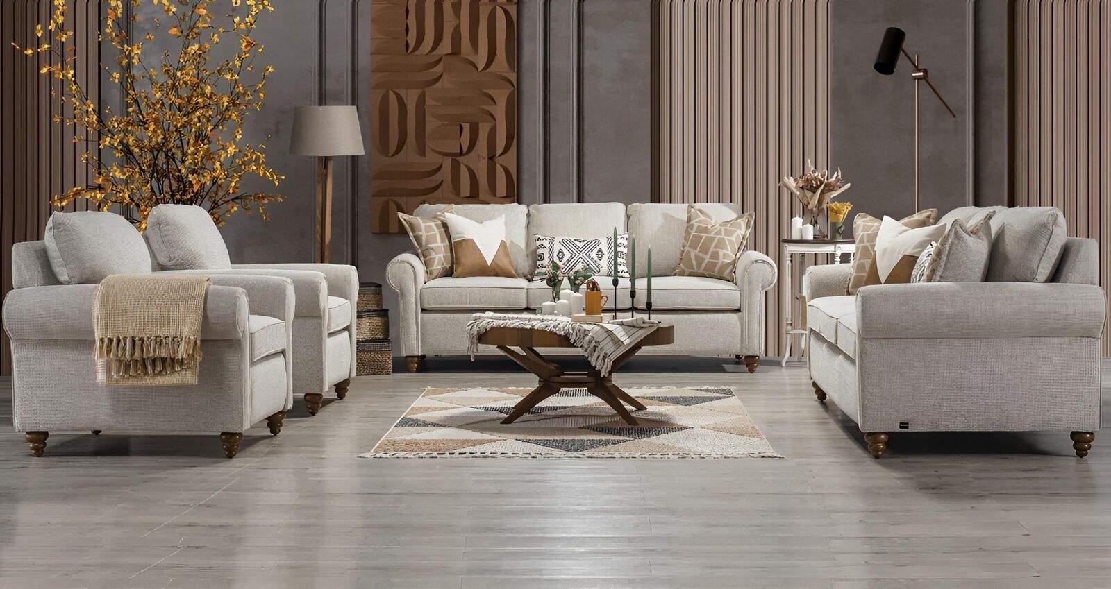 Wohnzimmer Sofagarnitur Modern Design Möbel 2x Sofa Dreisitze 2x Sessel