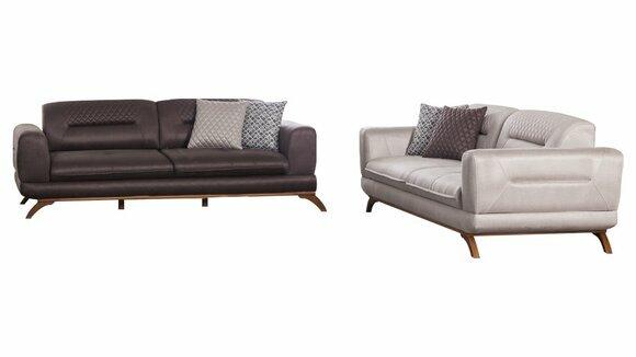 Exklusive Sofagarnitur 3+3 Sitzer Luxus Dreisitzer Wohnzimmer Couch