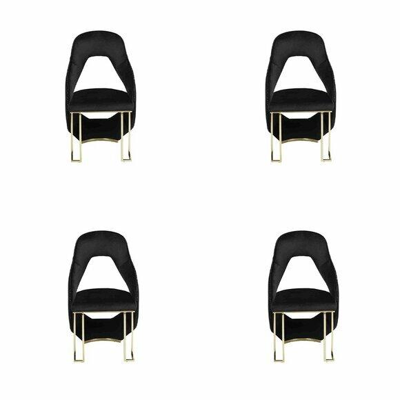 Stilvoll schwarz 6x Stühle Esszimmerstuhl Küchenstuhl Stuhl Luxus Neuheit Stuhl