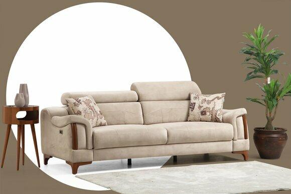 Dreisitzer Sofa Couch Wohnzimmer Designer Möbel Modern Polster Textil