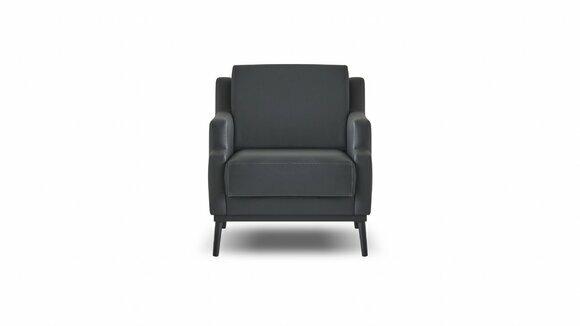 Sessel Dunkelgrau Einfarbig Modern Stil Design Arbeitszimmer Wohnzimmer