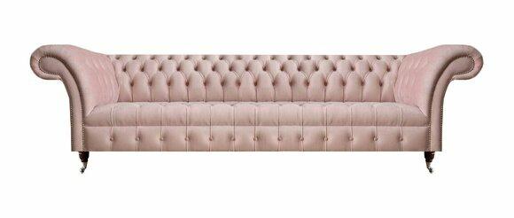Luxuriöse Chesterfield Rosa Sofa Designer Wohnzimmer Polstercouchen