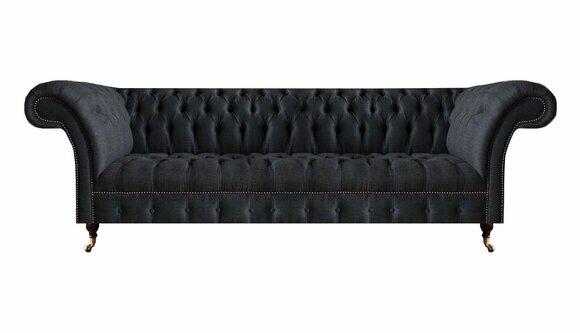 Modernes Schwarzes Sofa Wohnzimmer Designer Couch Luxuriöse Sitzmöbel