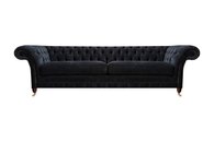 Luxuriöser Chesterfield Polster Zweisitzer Designer Stoffcouchen Möbel