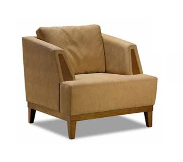 Brauner Polstersessel Designer Textil Einsitzer Moderner Fernsehsessel