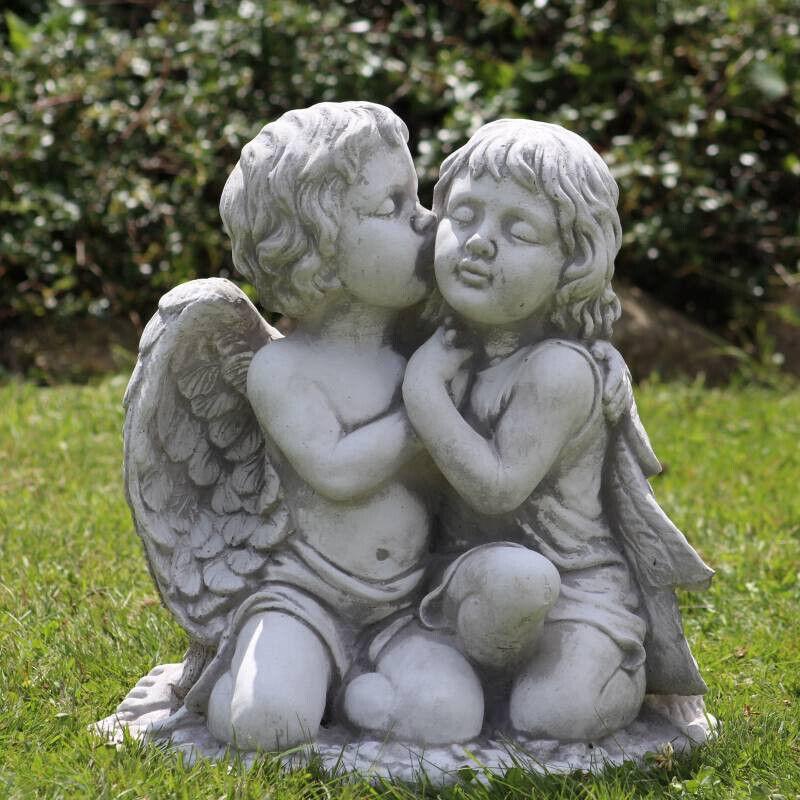 Steinfigur Wetterfest Steinguss Grabschmuck Grab Engel Gartenfigur Figur 8513