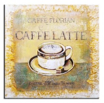 Caffè Latte Handarbeit Ölbilder Gemälde Leinwand Ölbild Bild G00208